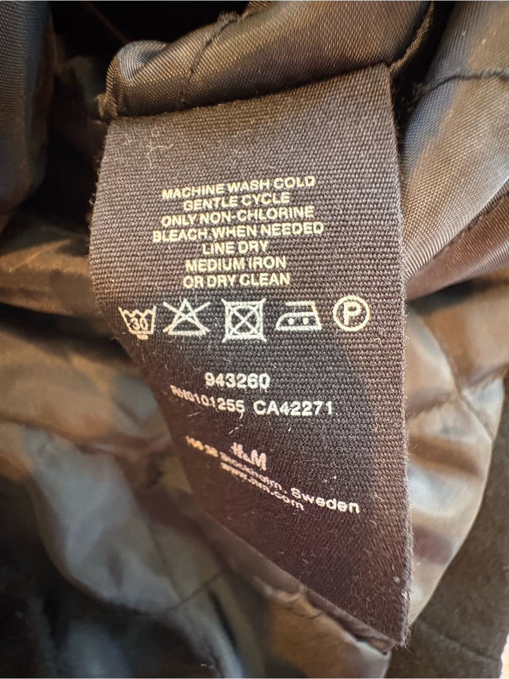 H&M Divided Black Wool Blend Utility Cargo Jacket Size 6 - Picture 8 of 14